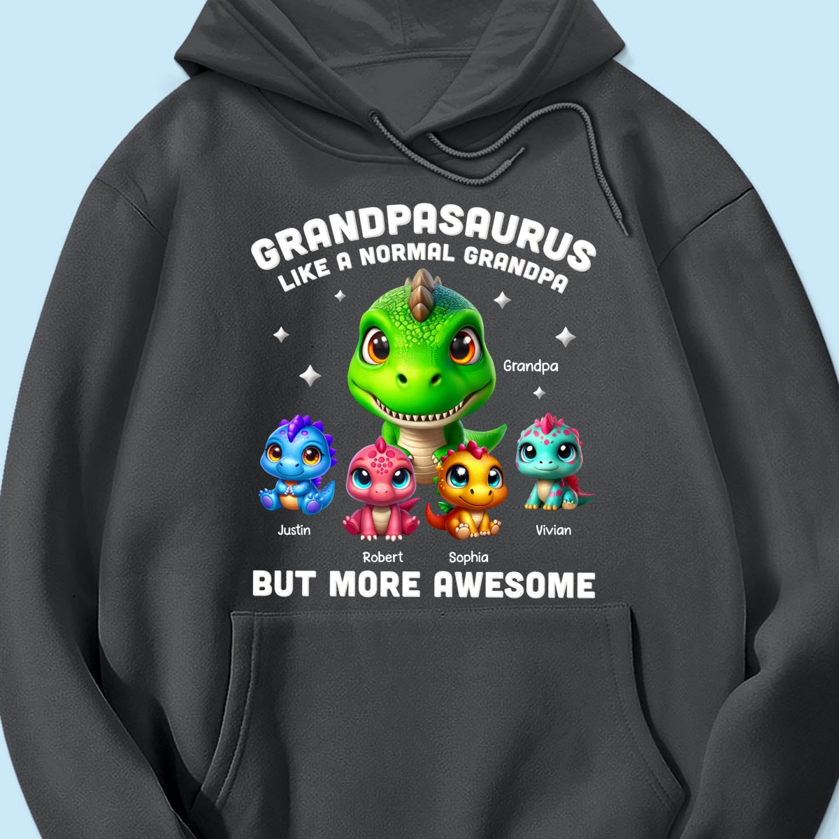 Daddysaurus Grandpasaurus 3D Dinosaurs Personalized Shirt, Father's Day Gift For Dad, For Grandpa