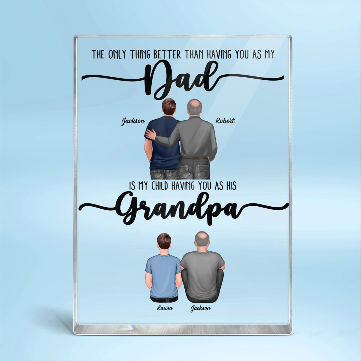 The Only Thing Better Than Dad Grandpa Back View Personalized Acrylic Block,  gift from Son