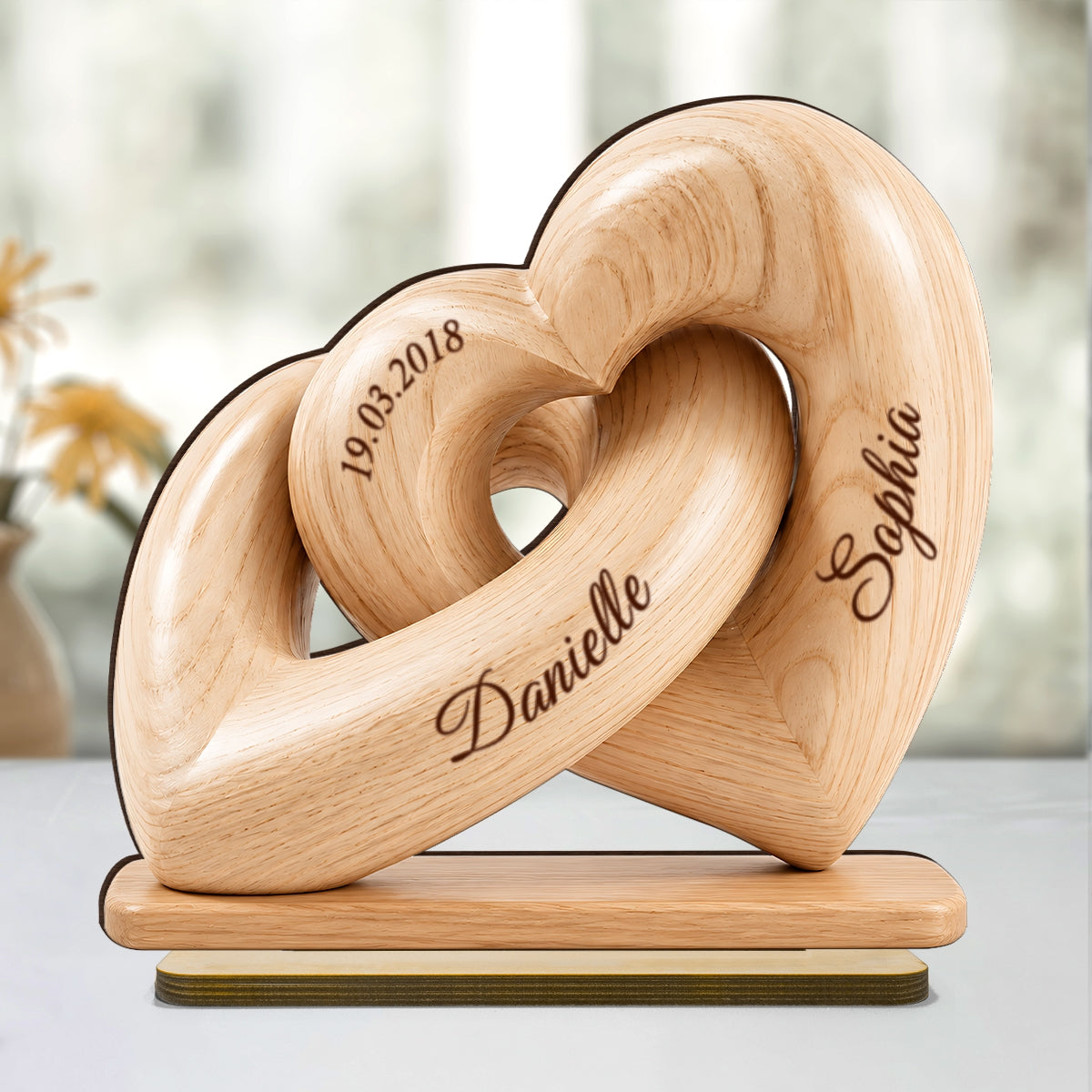Forever Love Keepsake - Personalized 2-Layered Wooden Plaque - Anniversary Gift for Him, for Her