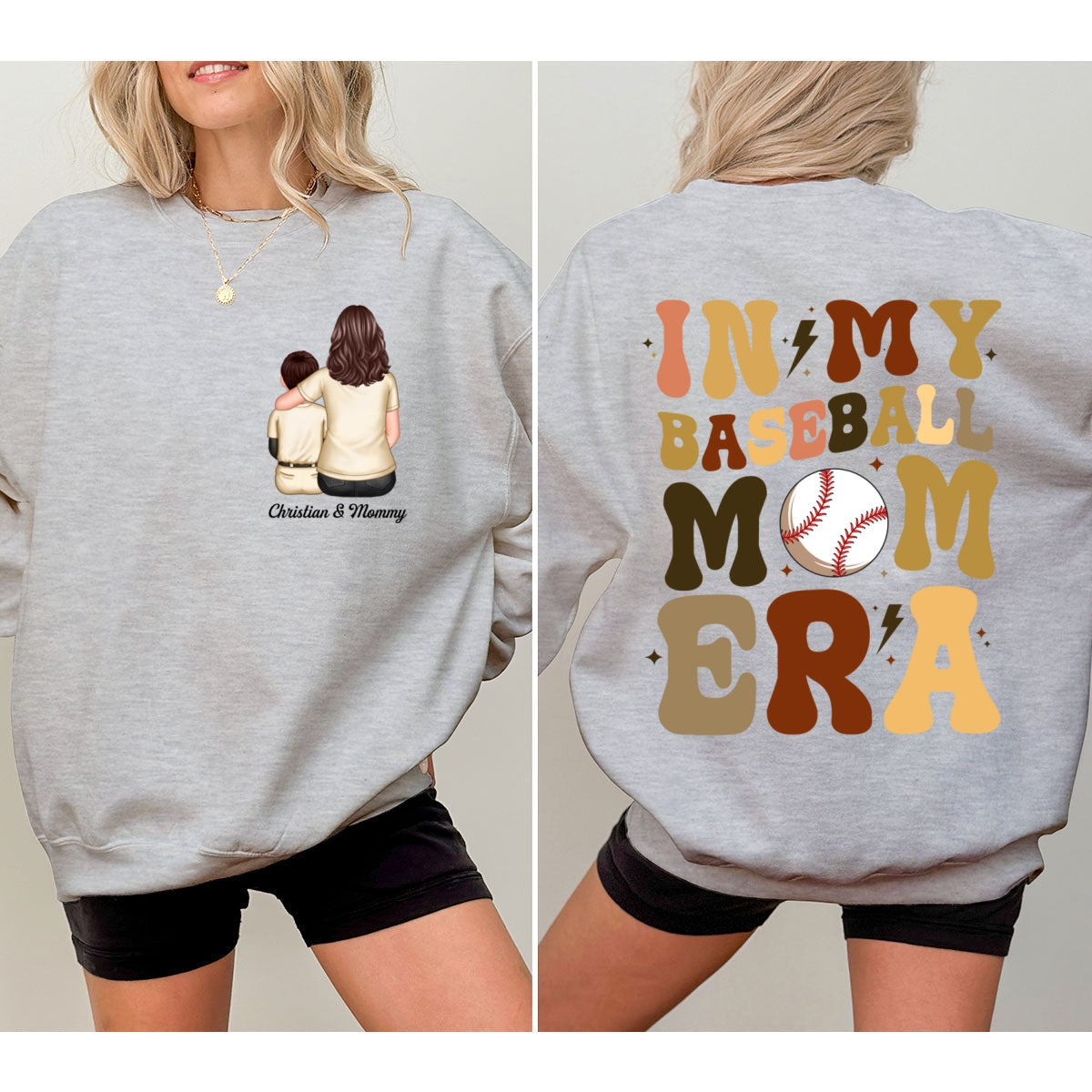In My Baseball Mom Era Gift Personalized Shirt