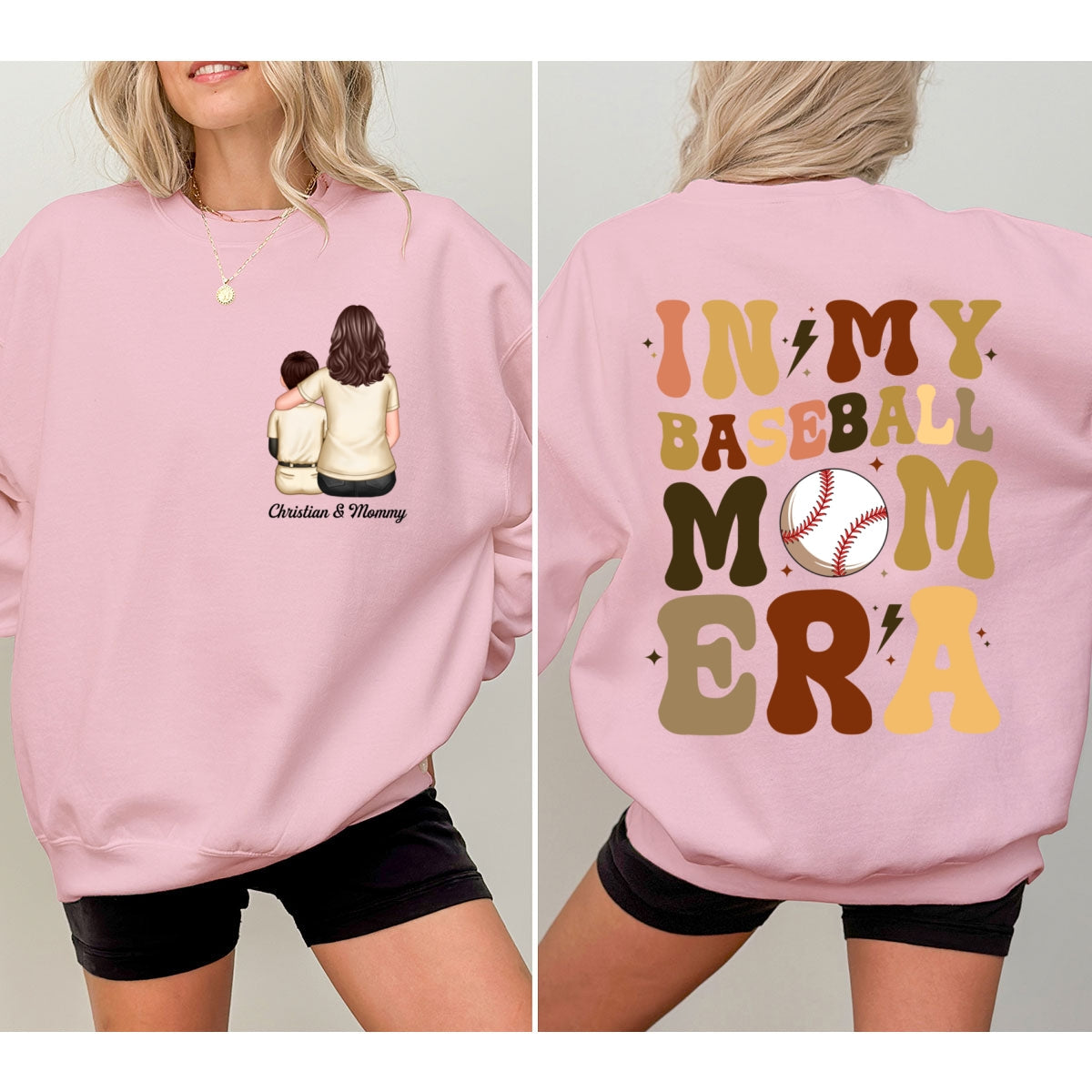 In My Baseball Mom Era Gift Personalized Shirt