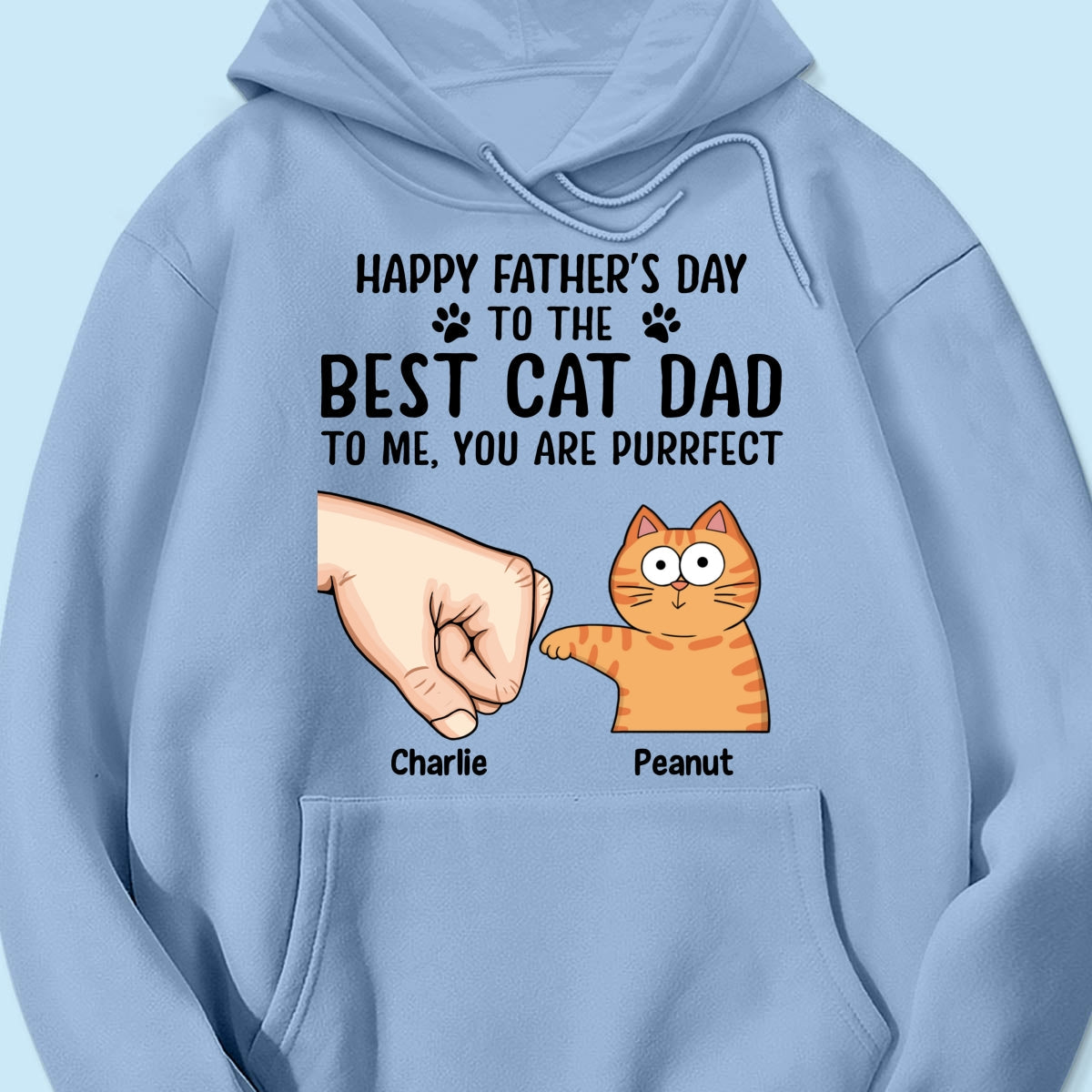 Happy Father‘s Day To The Best Cat Dad Personalized Shirt, Father's Day Gift For Cat Dad, Husband, Boyfriend