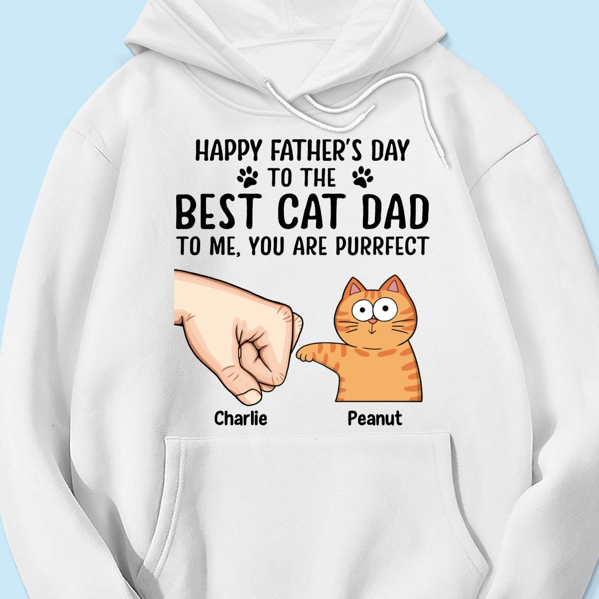 Happy Father‘s Day To The Best Cat Dad Personalized Shirt, Father's Day Gift For Cat Dad, Husband, Boyfriend