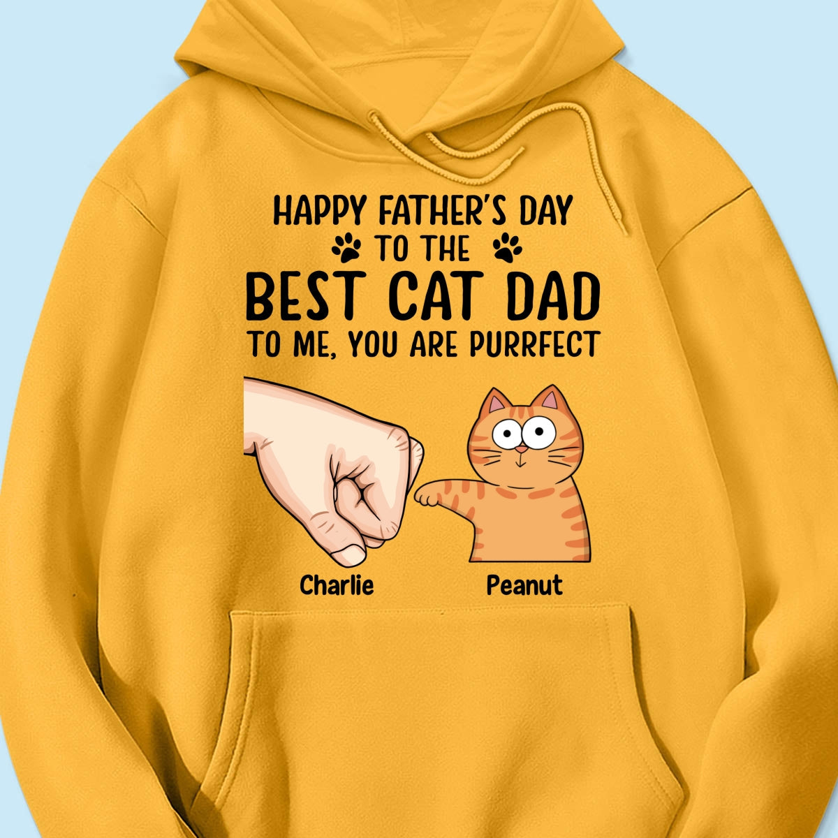 Happy Father‘s Day To The Best Cat Dad Personalized Shirt, Father's Day Gift For Cat Dad, Husband, Boyfriend
