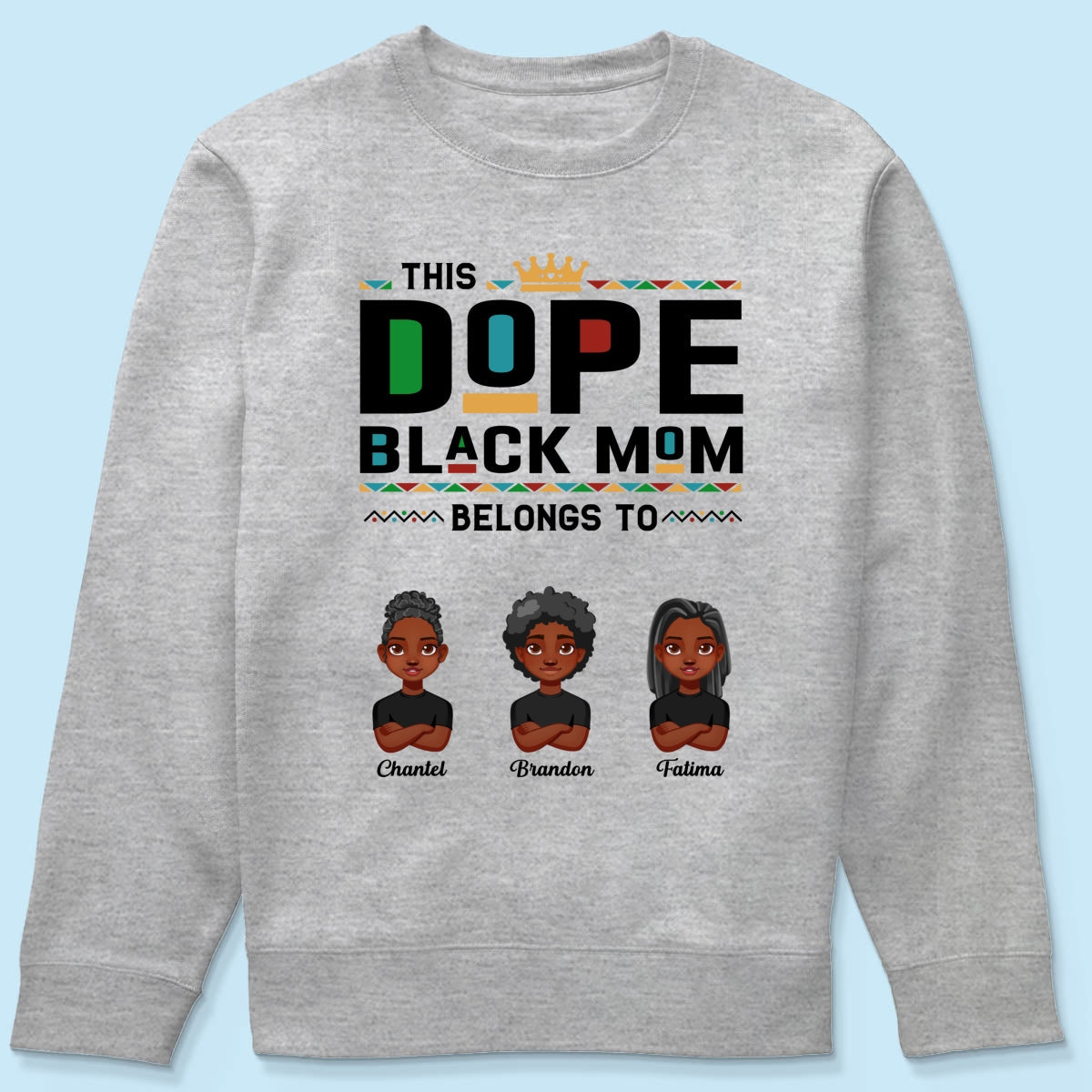 This Dope Black Mom Dad Belongs To Cute Vector Kids Personalized Shirt
