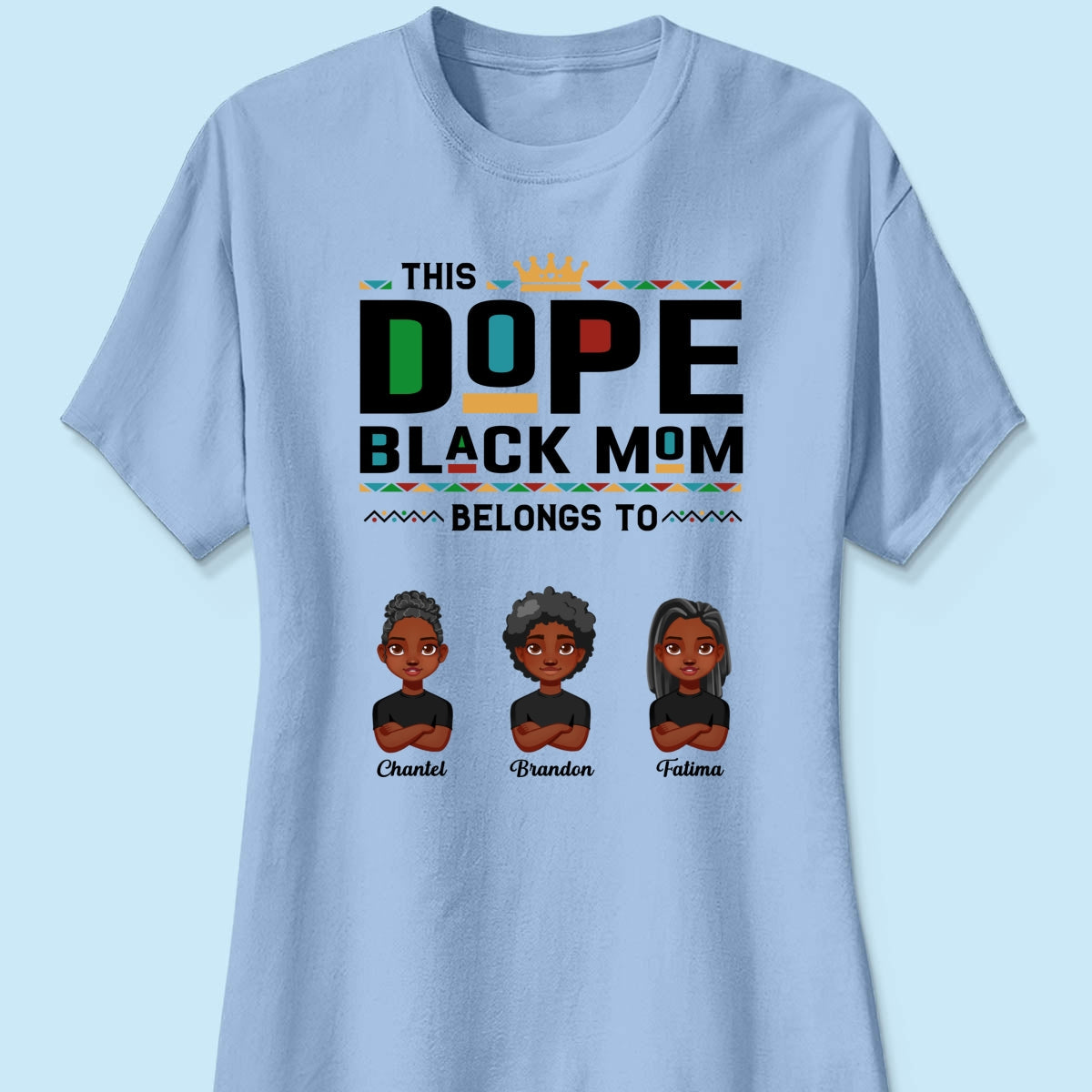 This Dope Black Mom Dad Belongs To Cute Vector Kids Personalized Shirt
