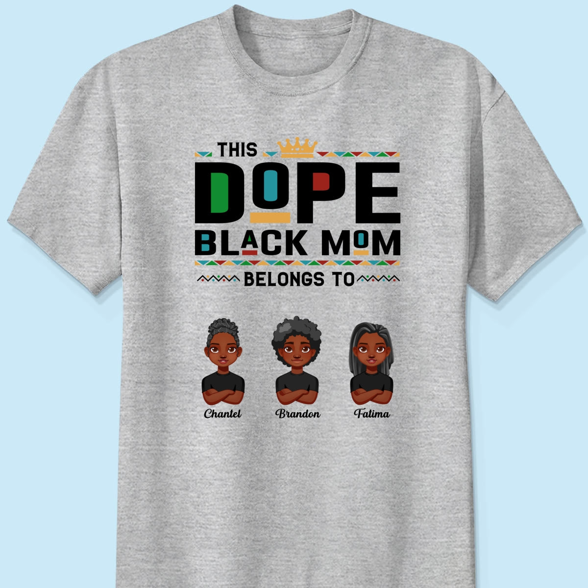 This Dope Black Mom Dad Belongs To Cute Vector Kids Personalized Shirt