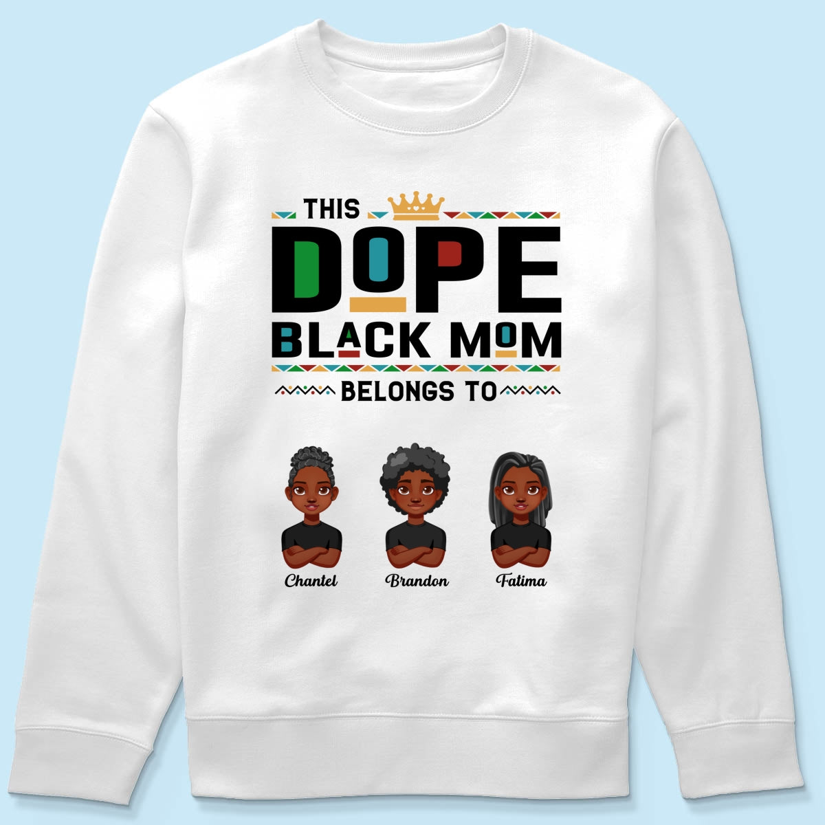 This Dope Black Mom Dad Belongs To Cute Vector Kids Personalized Shirt