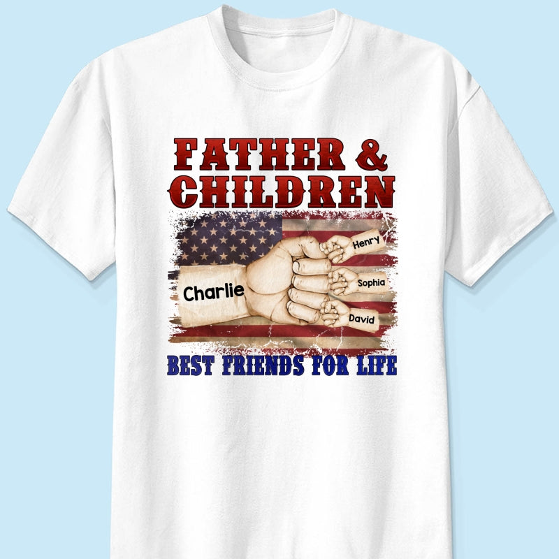 Father & Children Best Friends for Life Personalized Shirt