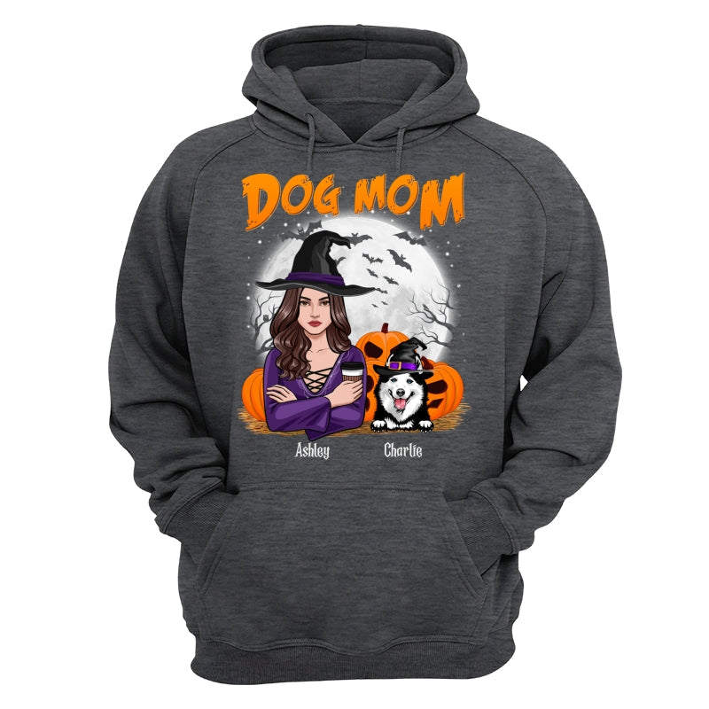 Dog Mom Halloween Woman Front View Vector Personalized Shirt