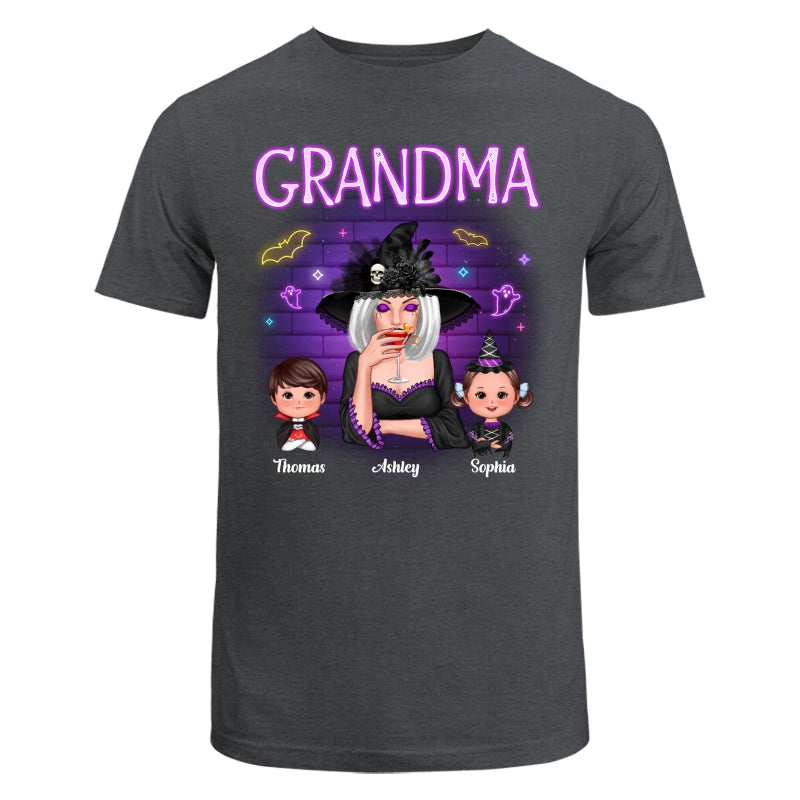 Grandma Mom Halloween Neon Light Personalized Shirt