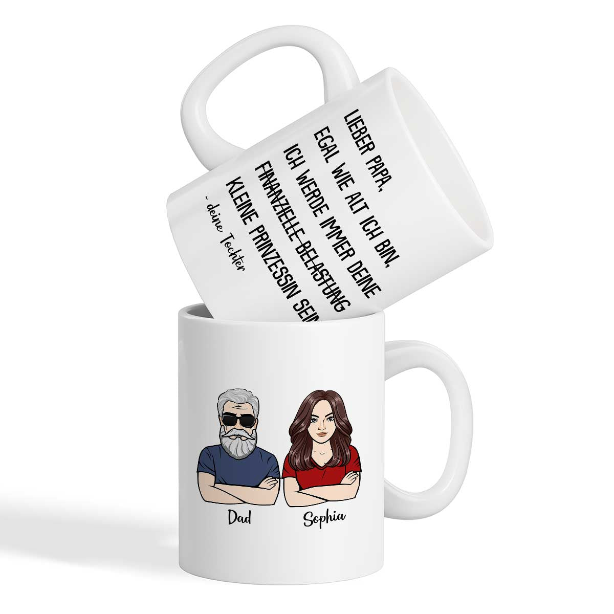 Immer deine finanzielle Belastung - Personalisierte Kaffeetasse - Lustiges Vatertag Geschenk fr Papa von Tochter