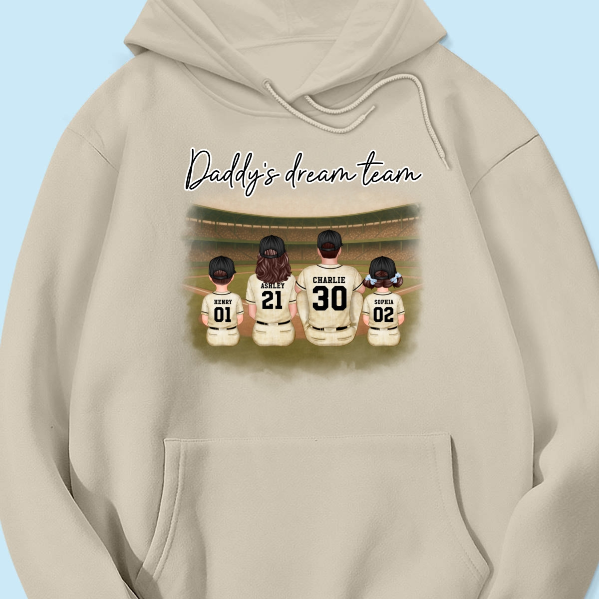 Retro Vintage Baseball Daddy's Dream Team Personalized Shirt, Gift For Dad