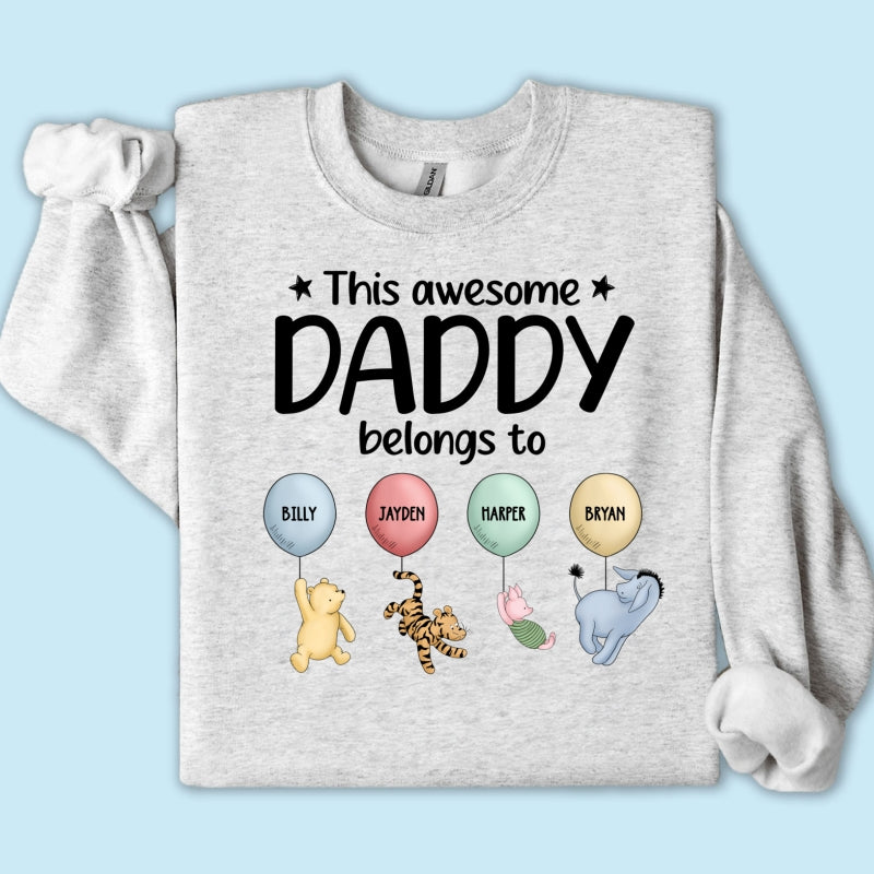 This Awesome Daddy Belongs To Cute Characters Personalized Shirt
