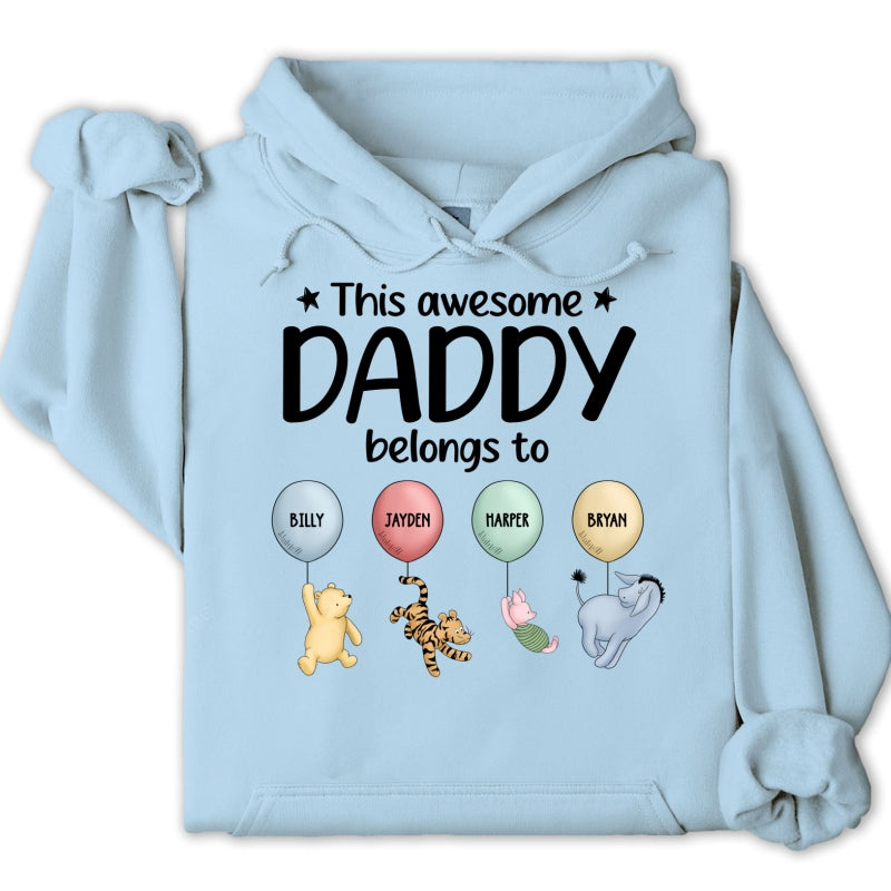 This Awesome Daddy Belongs To Cute Characters Personalized Shirt