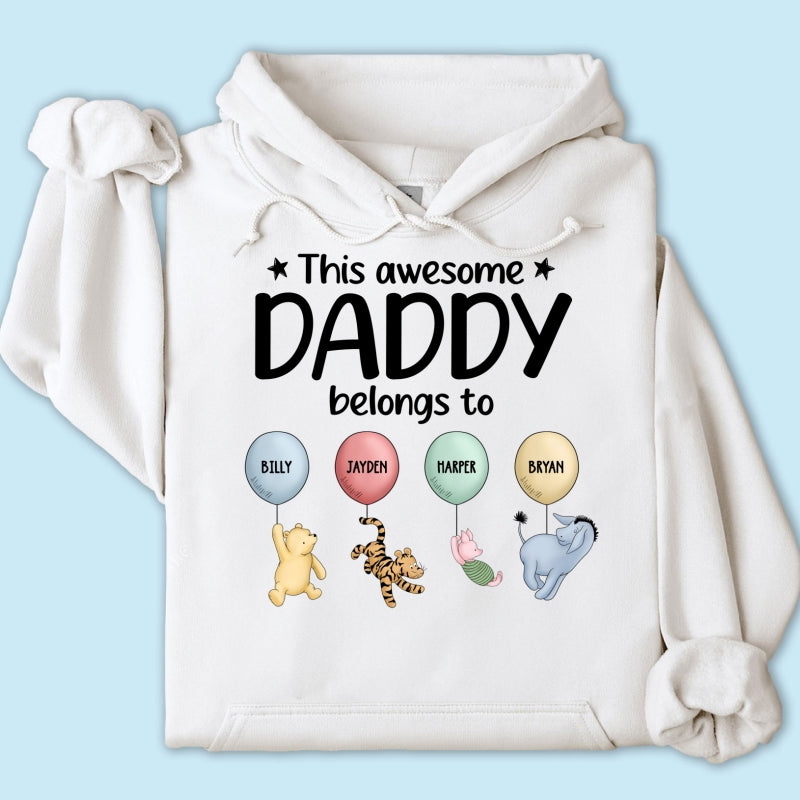 This Awesome Daddy Belongs To Cute Characters Personalized Shirt