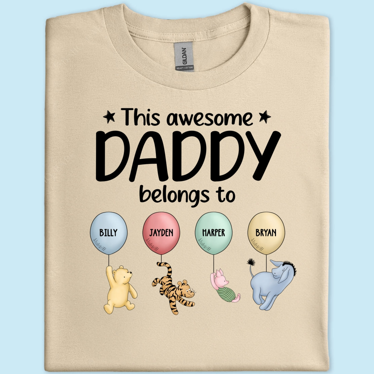 This Awesome Daddy Belongs To Cute Characters Personalized Shirt