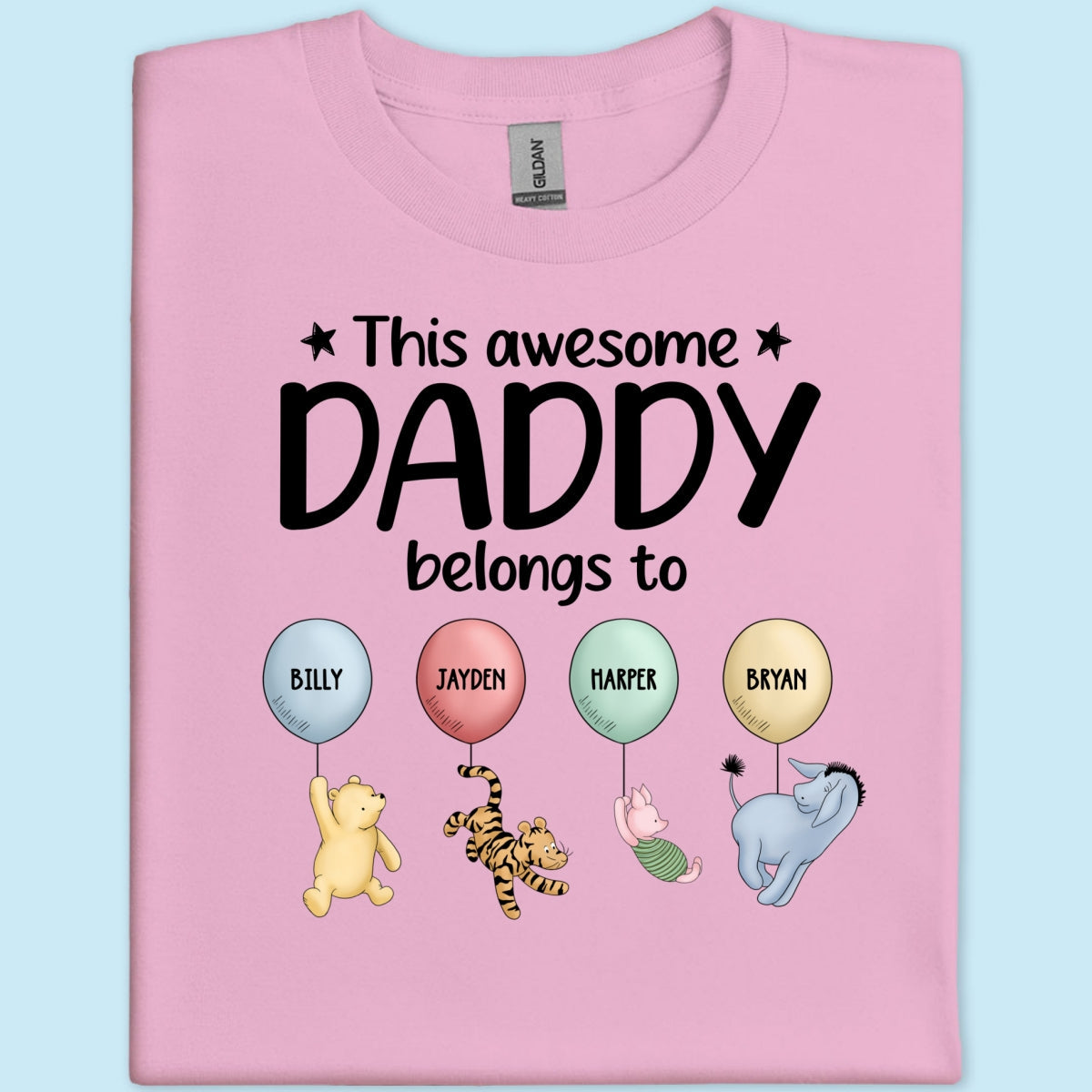 This Awesome Daddy Belongs To Cute Characters Personalized Shirt