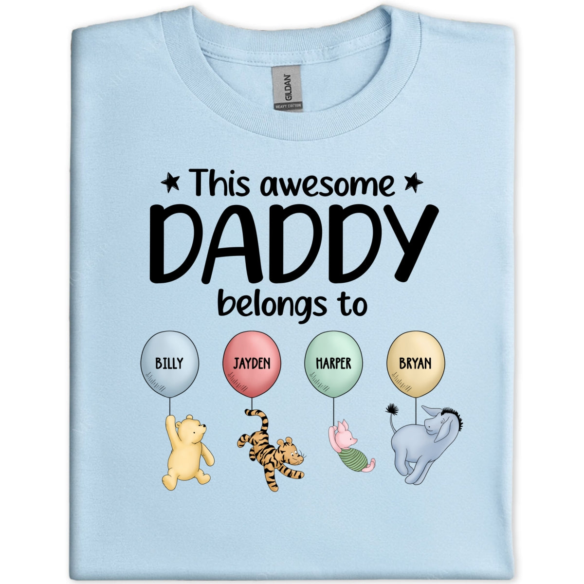 This Awesome Daddy Belongs To Cute Characters Personalized Shirt