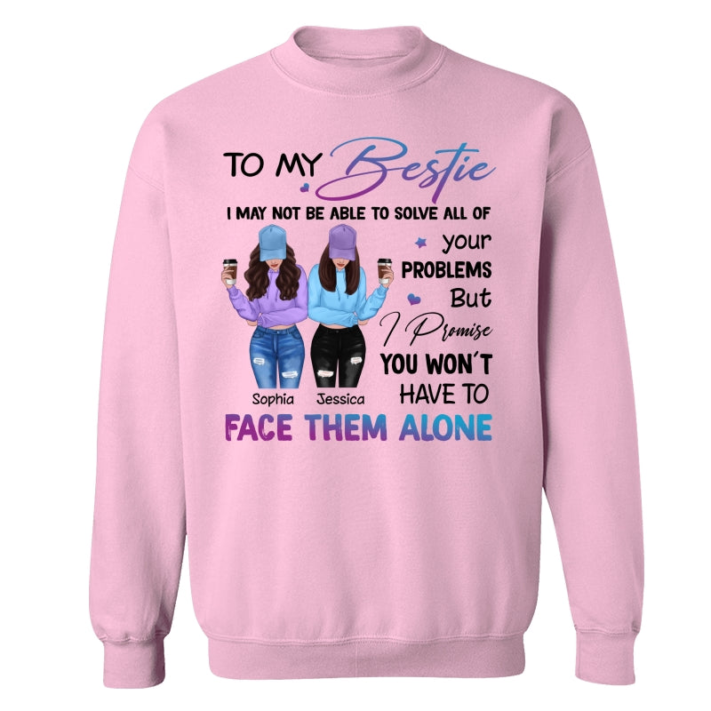 Front View Besties To My Bestie Gift For Best Friends Personalized Shirt