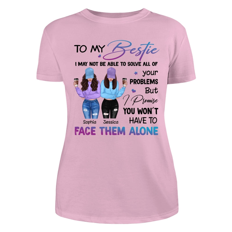 Front View Besties To My Bestie Gift For Best Friends Personalized Shirt