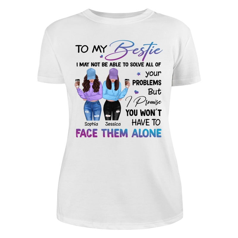 Front View Besties To My Bestie Gift For Best Friends Personalized Shirt