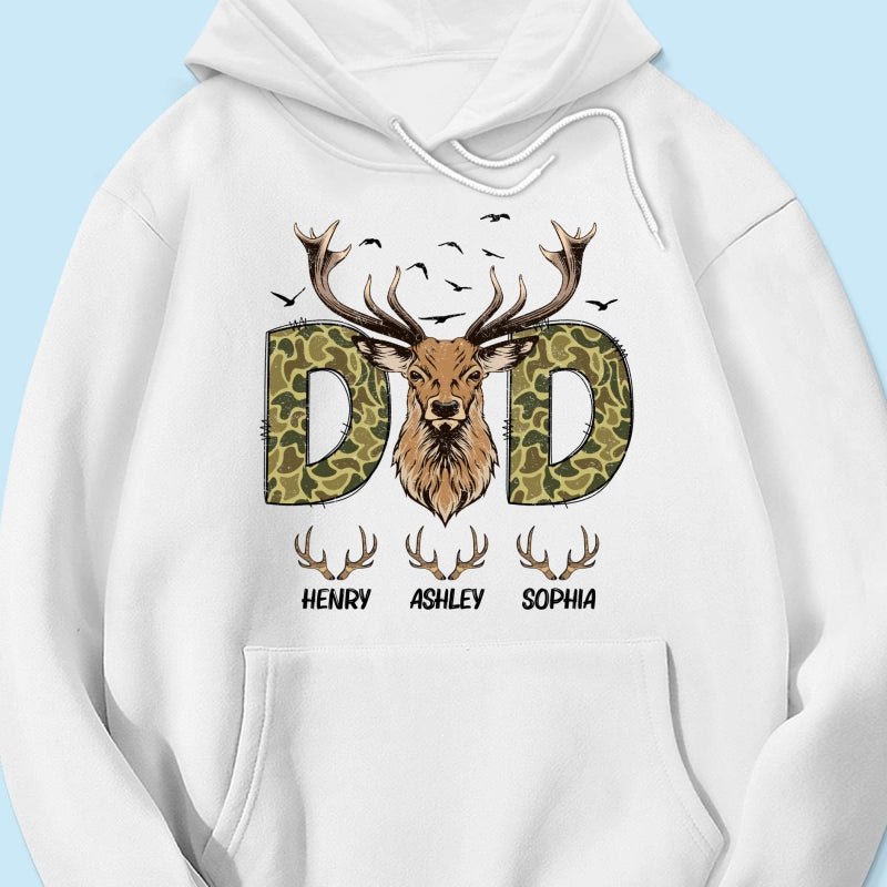 Buckin' Dad Hunting Camouflage Personalized Shirt, Father's Day Gift For Dad, Husband