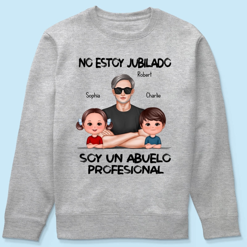 Retired Grandpa Spanish Abuelo Personalized Shirt