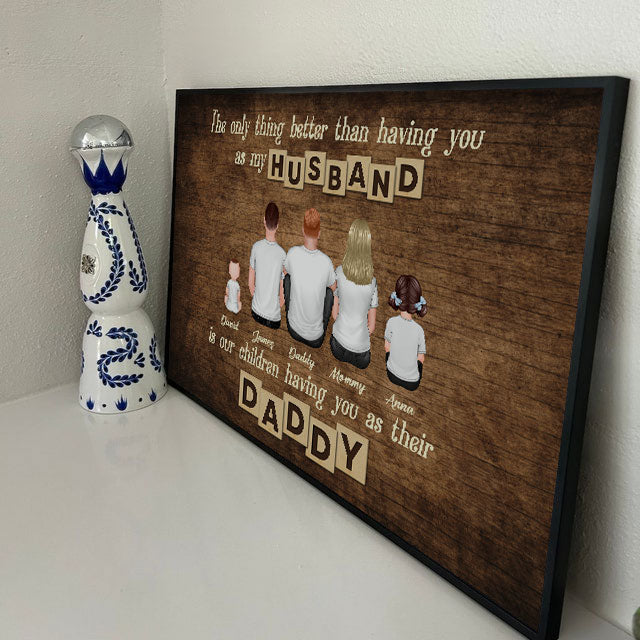 The Only Thing Better Than Gift for Dad Grandpa, Personalized Horizontal Poster