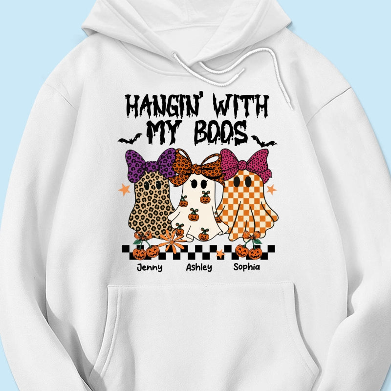 Hanging with my Boos Personalized Matching Besties Sweatshirt, Fall Gift for Besties