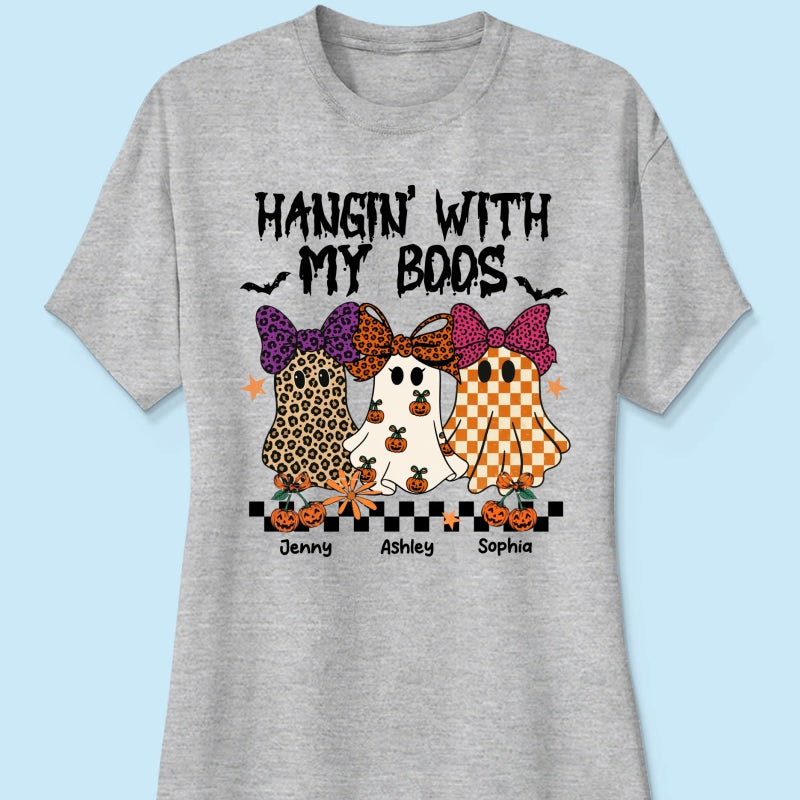 Hanging with my Boos Personalized Matching Besties Sweatshirt, Fall Gift for Besties