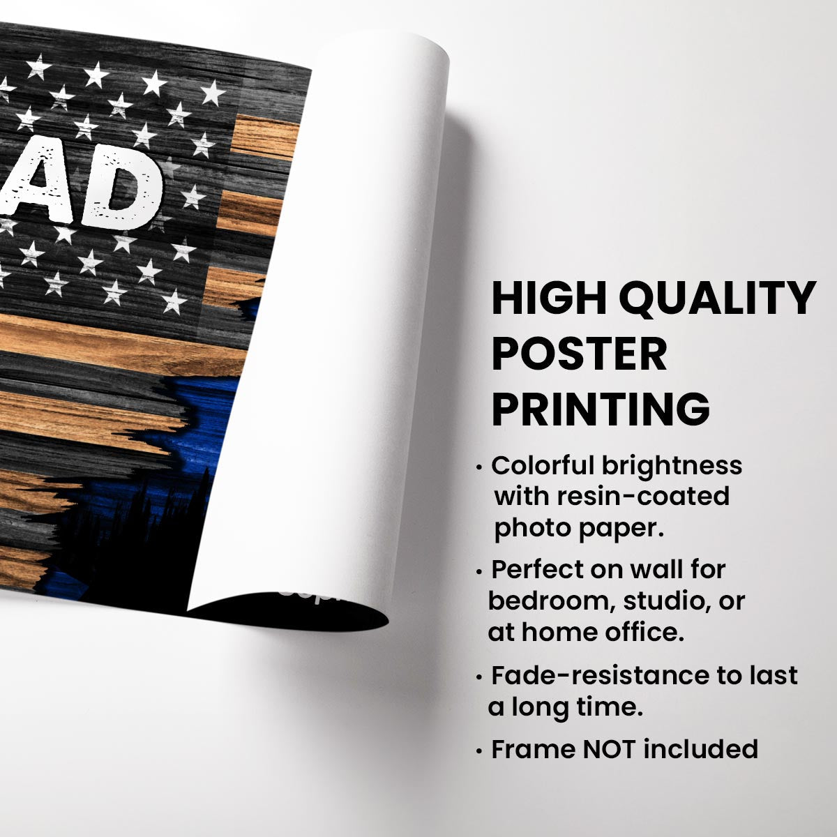 Dad Grandpa Papa Man & Kids Half Nation Flag Personalized Horizontal Poster, Father's Day Gift For Husband Dad Grandpa