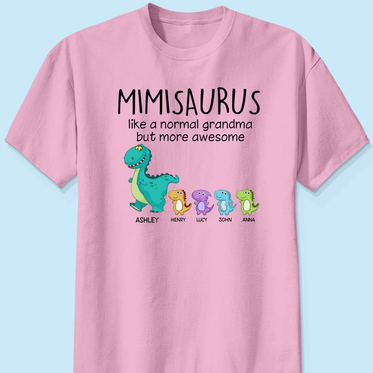 Grandmasaurus And Kids Personalized Shirt