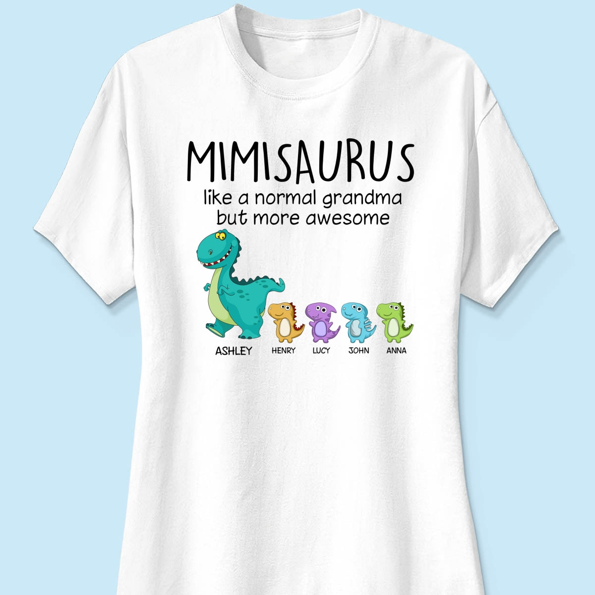 Grandmasaurus And Kids Personalized Shirt