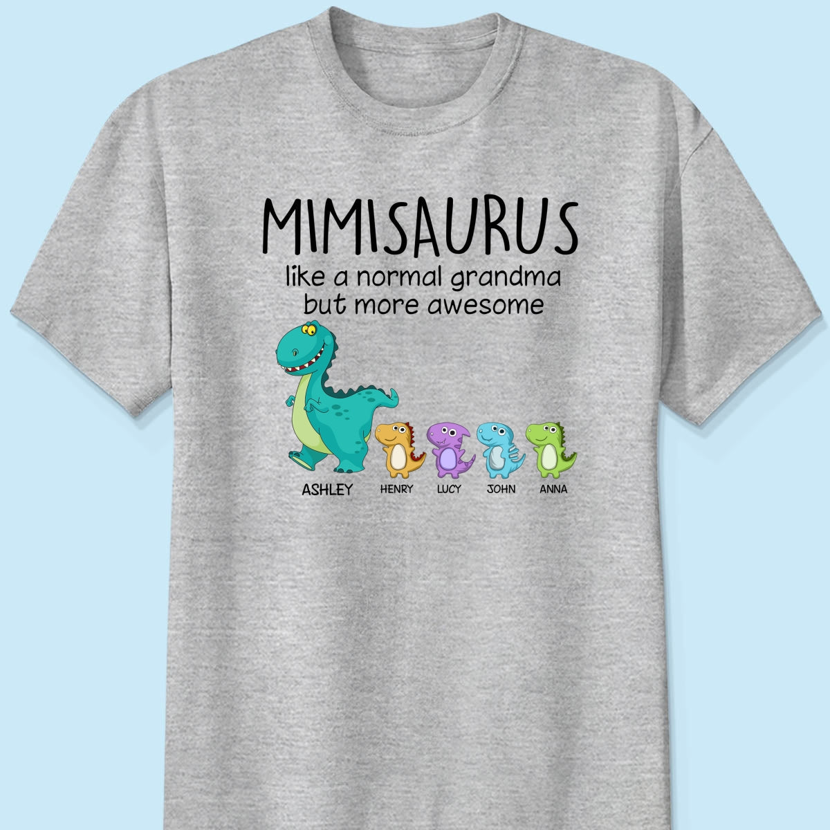 Grandmasaurus And Kids Personalized Shirt