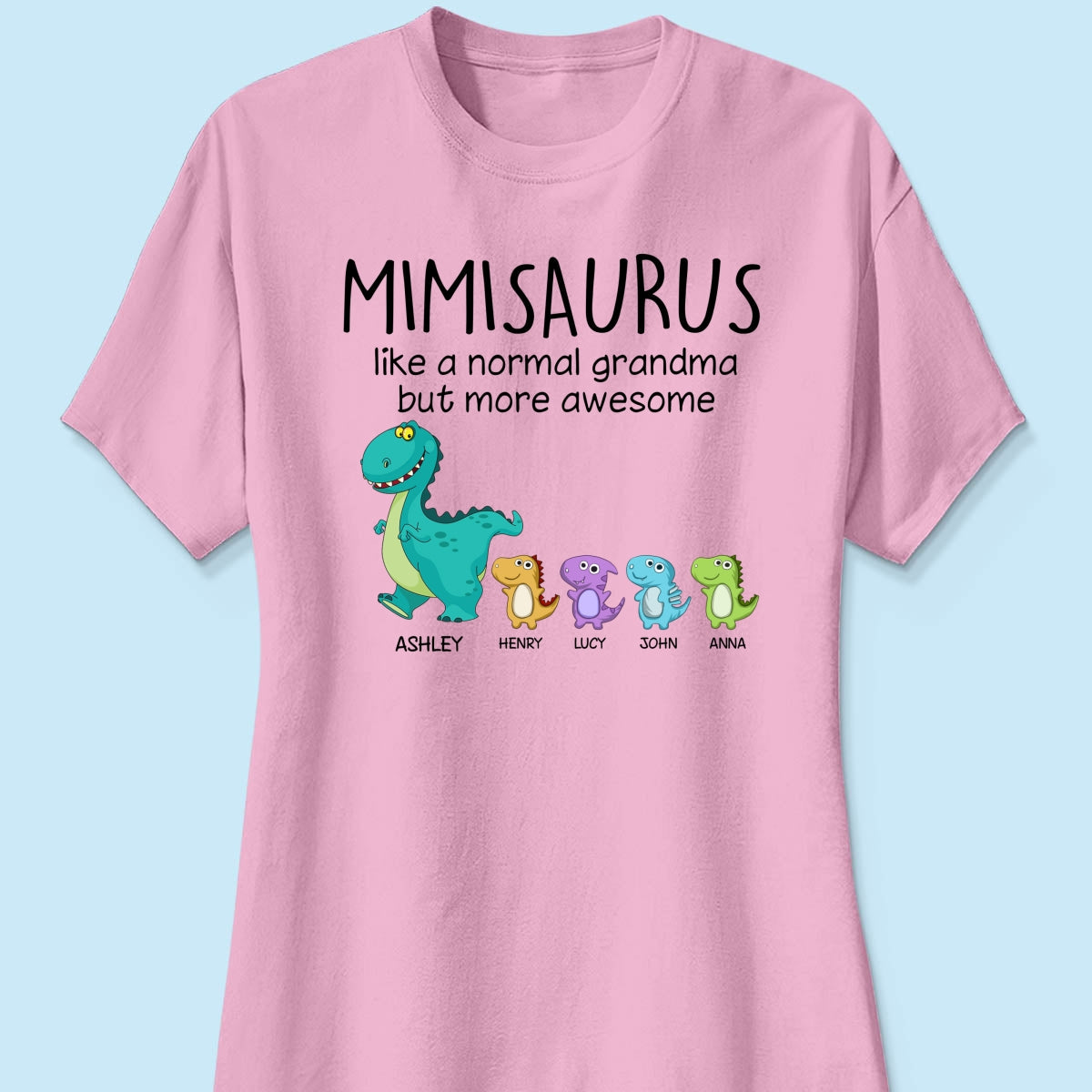 Grandmasaurus And Kids Personalized Shirt