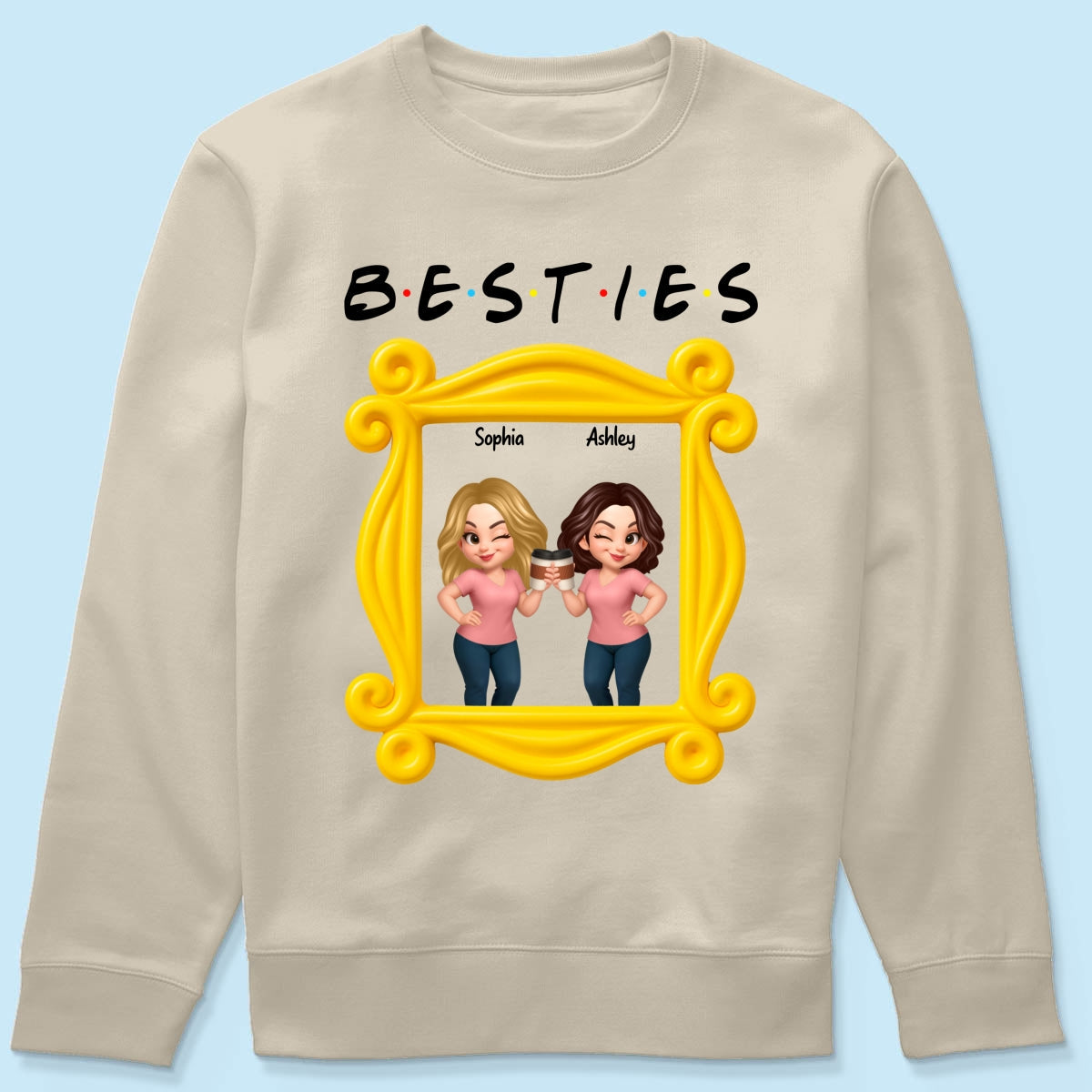 Best Friends Personalized Funny Matching Shirts, Sweatshirts, Fall Gift for Best Friends