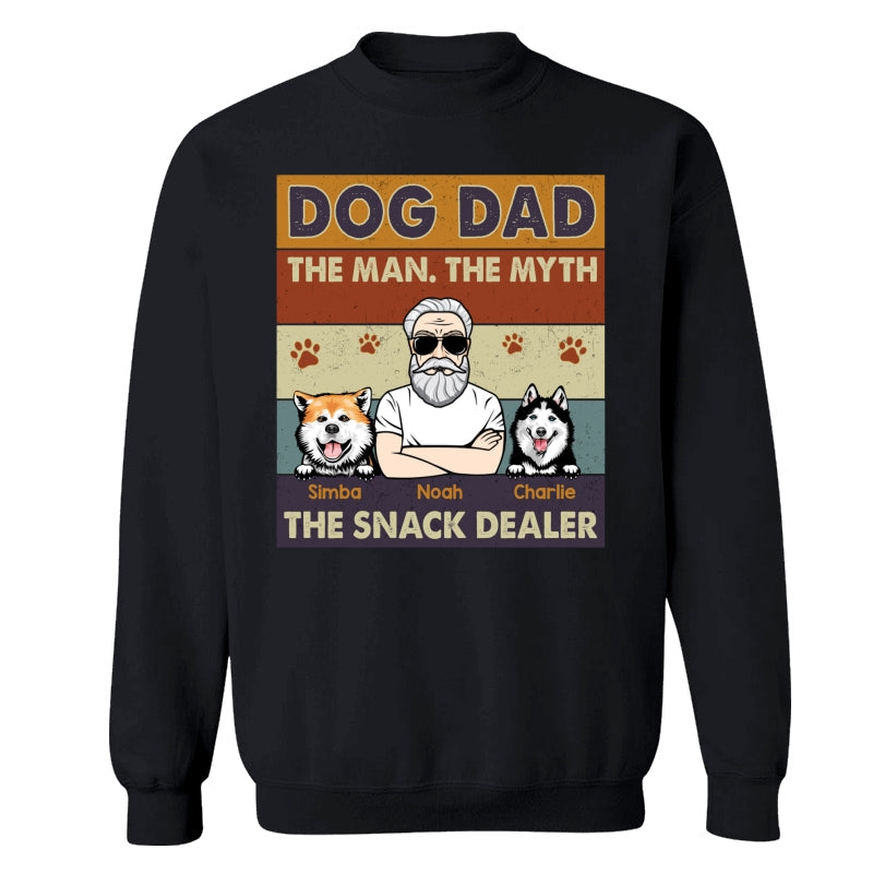 Dog Dad The Man The Myth The Snack Dealer Retro Personalized Shirt