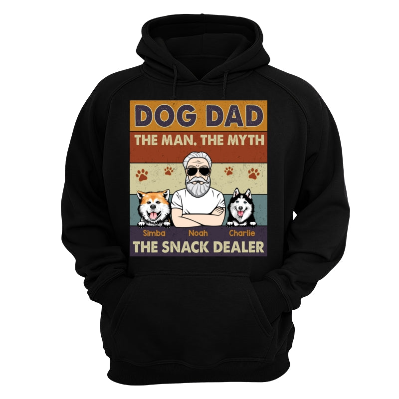Dog Dad The Man The Myth The Snack Dealer Retro Personalized Shirt