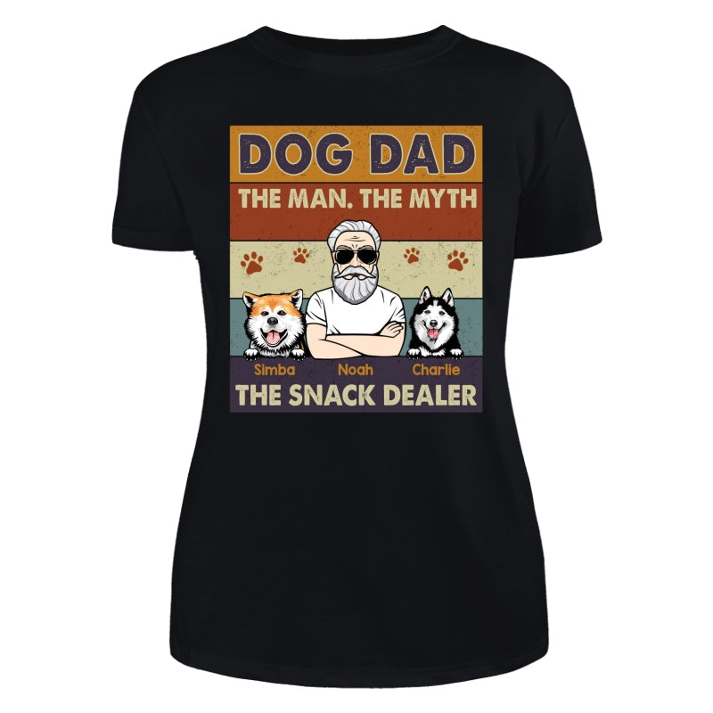 Dog Dad The Man The Myth The Snack Dealer Retro Personalized Shirt