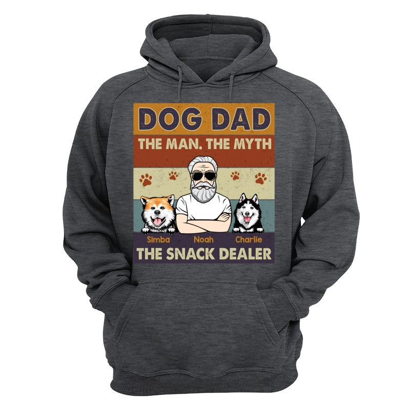 Dog Dad The Man The Myth The Snack Dealer Retro Personalized Shirt