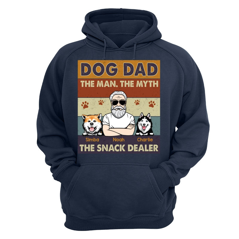 Dog Dad The Man The Myth The Snack Dealer Retro Personalized Shirt