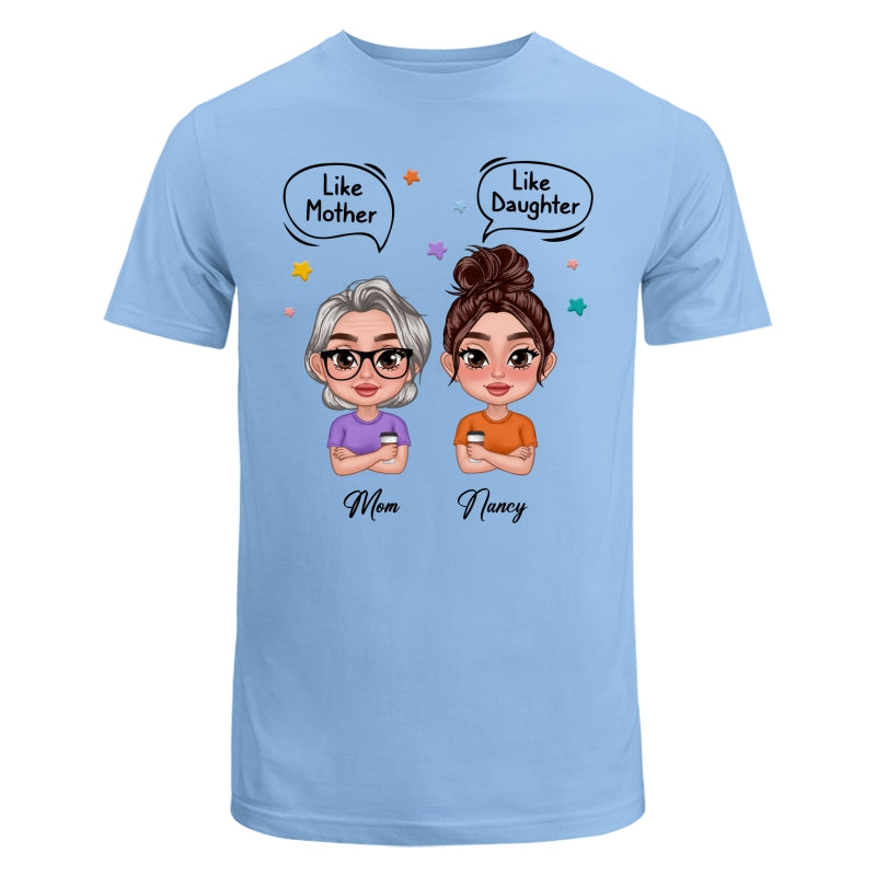 Like Mother Like Daughter Text Bubble Doll Women Thick Lips Personalized Shirt