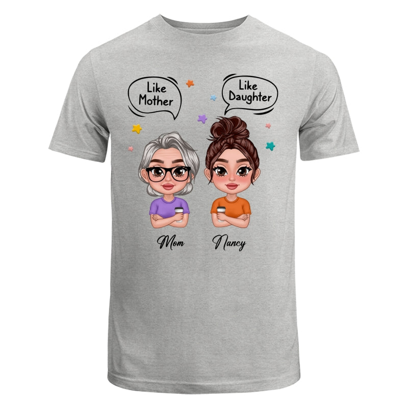 Like Mother Like Daughter Text Bubble Doll Women Thick Lips Personalized Shirt