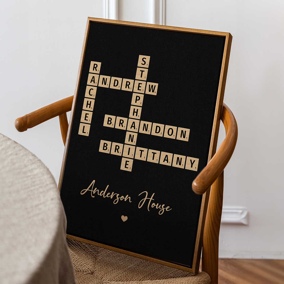 [FREE DELIVERY - Limited Time Offer] Unique Family Home Decor Make Your Own Crossword Puzzle Personalized Poster