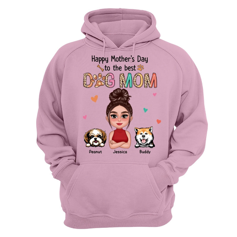 Happy Mother‘s Day To The Best Dog Mom Colorful Leopard Pattern Personalized Shirt