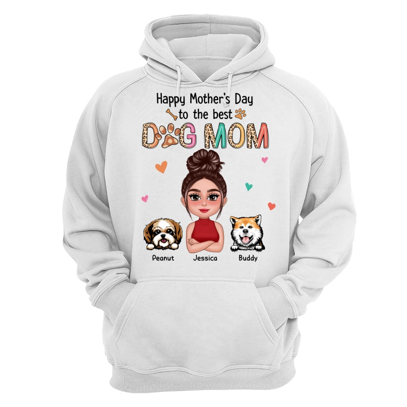 Happy Mother‘s Day To The Best Dog Mom Colorful Leopard Pattern Personalized Shirt