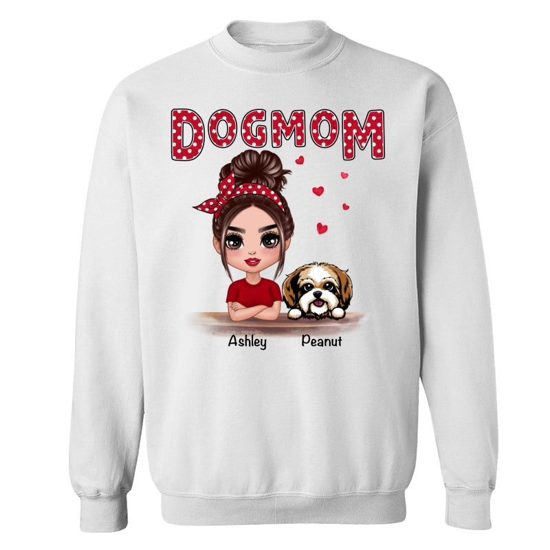Polka Dot Doll Dog Mom Personalized Shirt