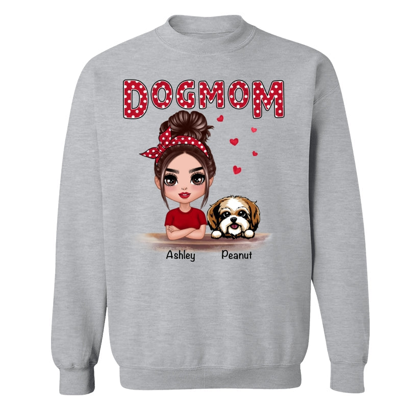 Polka Dot Doll Dog Mom Personalized Shirt