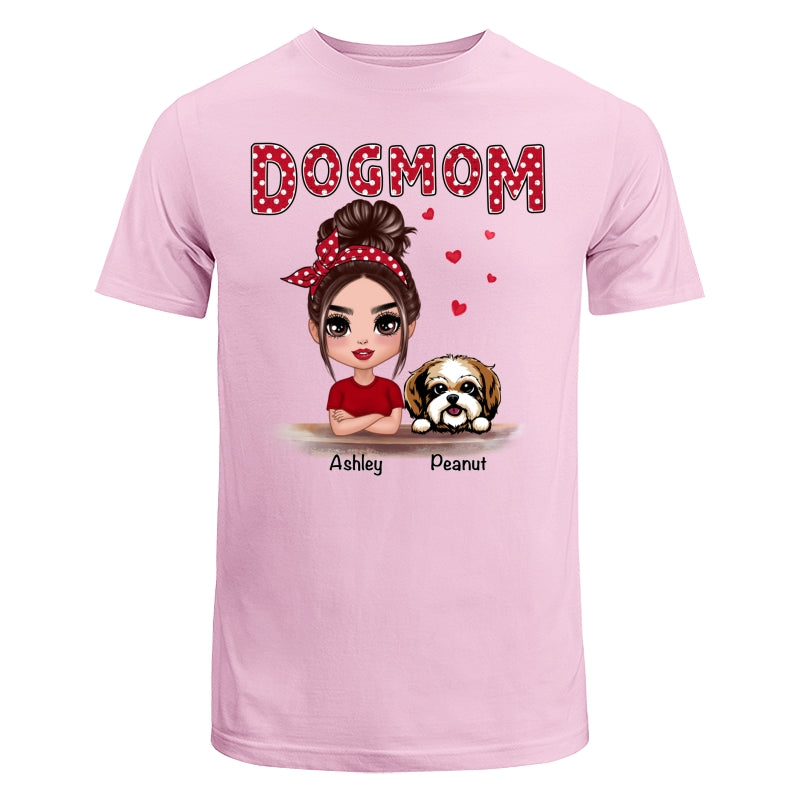 Polka Dot Doll Dog Mom Personalized Shirt
